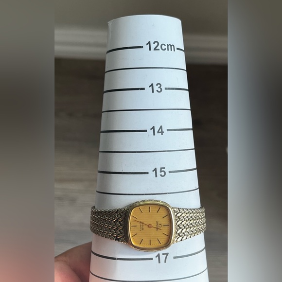 Omega DeVille Quartz made of SOLID 0925 STERLING SILVER and gold plated - Picture 12 of 17